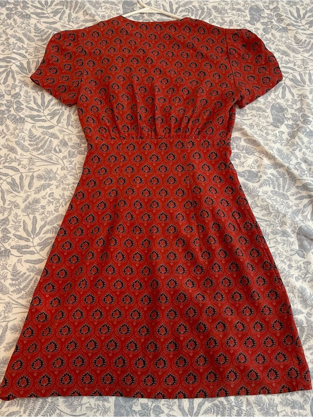 Réalisation Par The Cecile Red Floral Silk Mini Dress Size XS - Picture 4 of 15